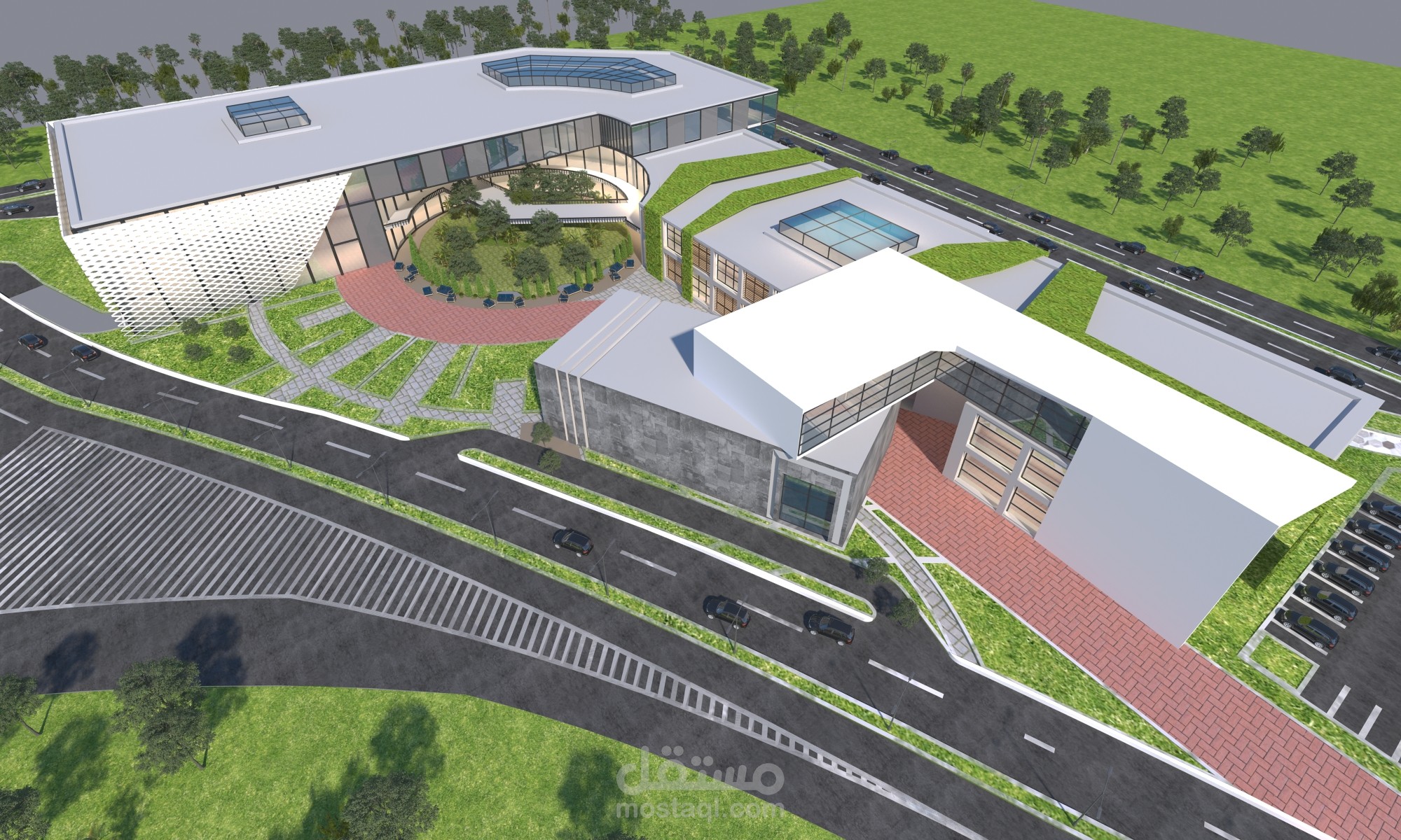 تصميم خارجي لمول بالعاصمة الادارية-مصر