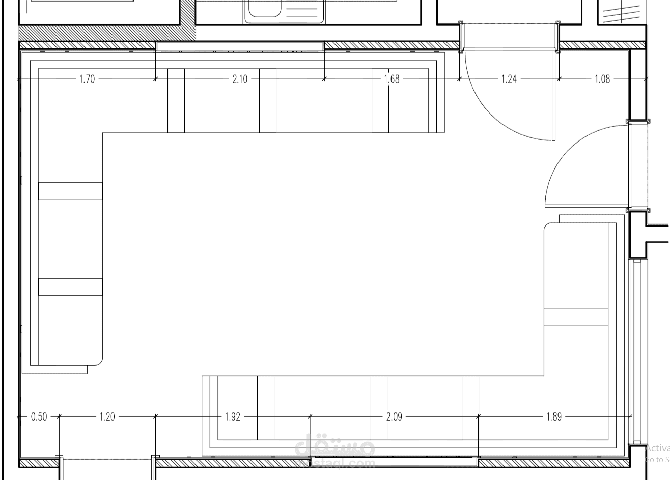 رسومات تنفيذية لغرفة معيشة للرجال بالسعودية