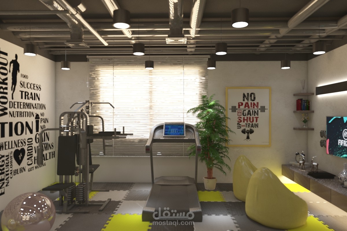 تصميم لصالة العاب رياضية