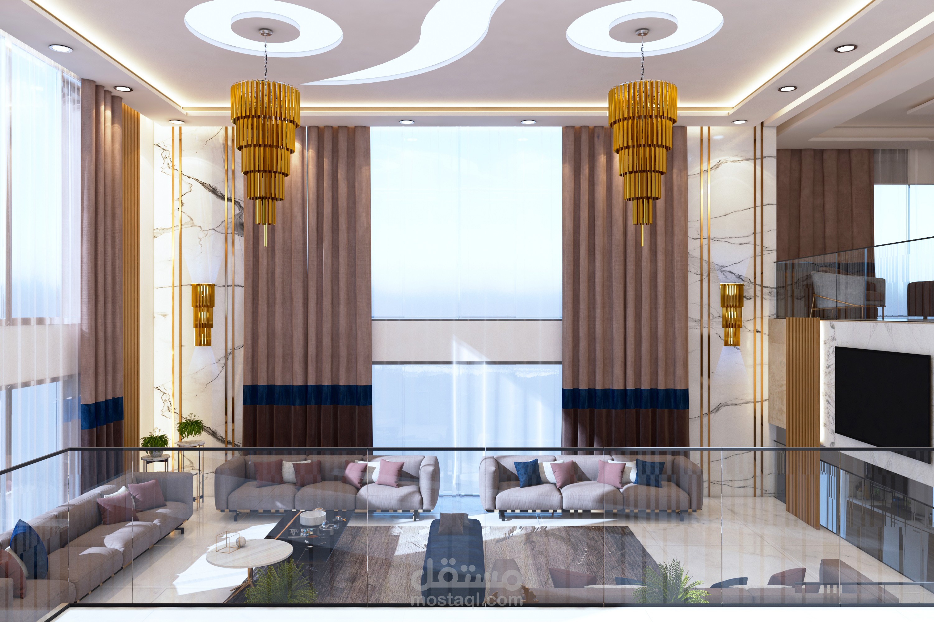 عمل تجديدات بصالة ضيوف بدولة عربية