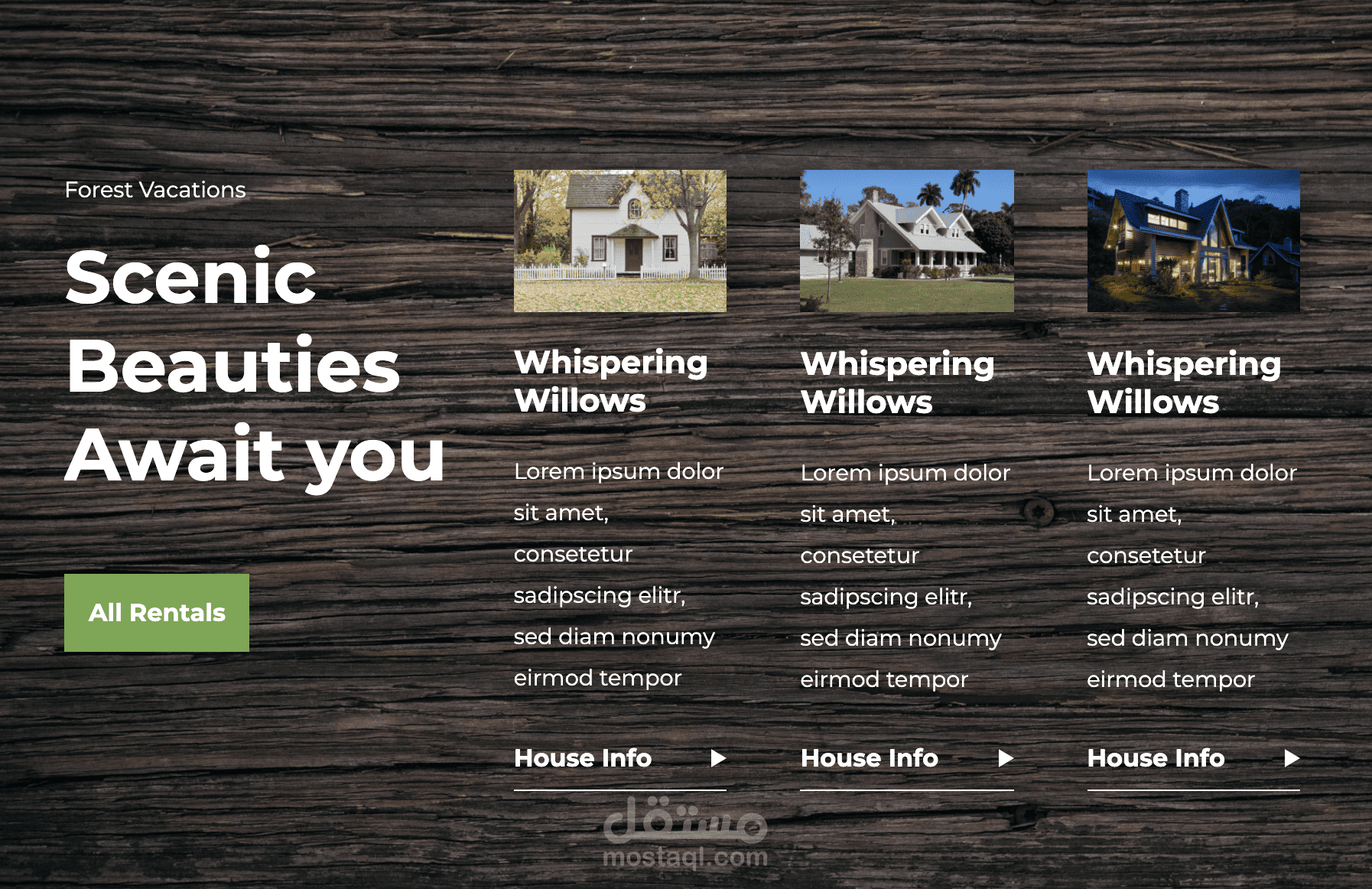 rent houses UI Design
