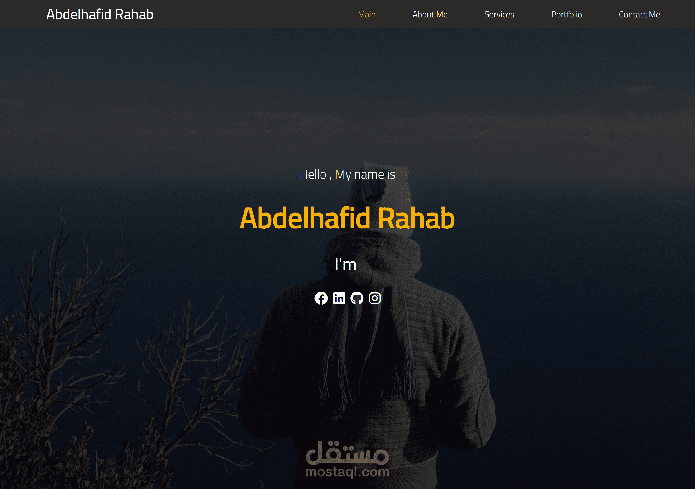 قالب شخصي متجاوب لعرض المهارات والأعمال