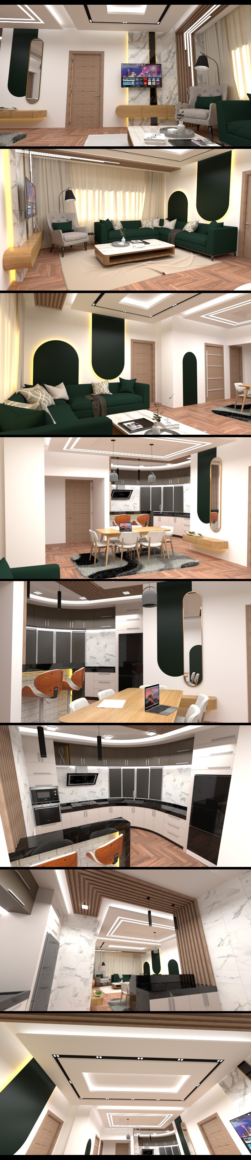 تصميم داخلي لشقة سكنية