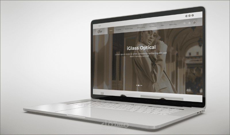 تصميم واجهة مستخدم UI/UX - تصميم صفحة هبوط لمتجر نظارات على الويب