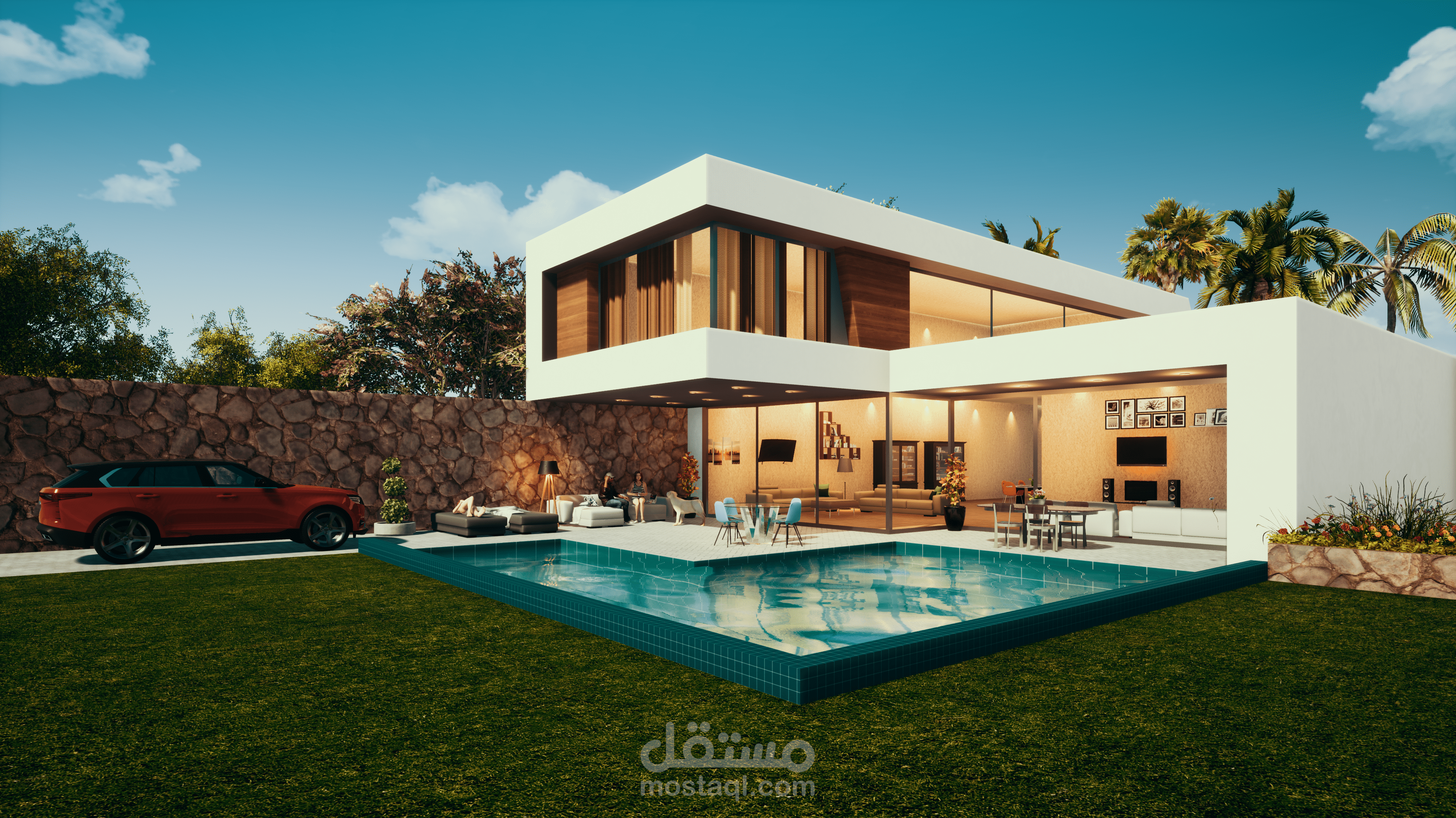 فيلا بتصميم مودرن وعصري