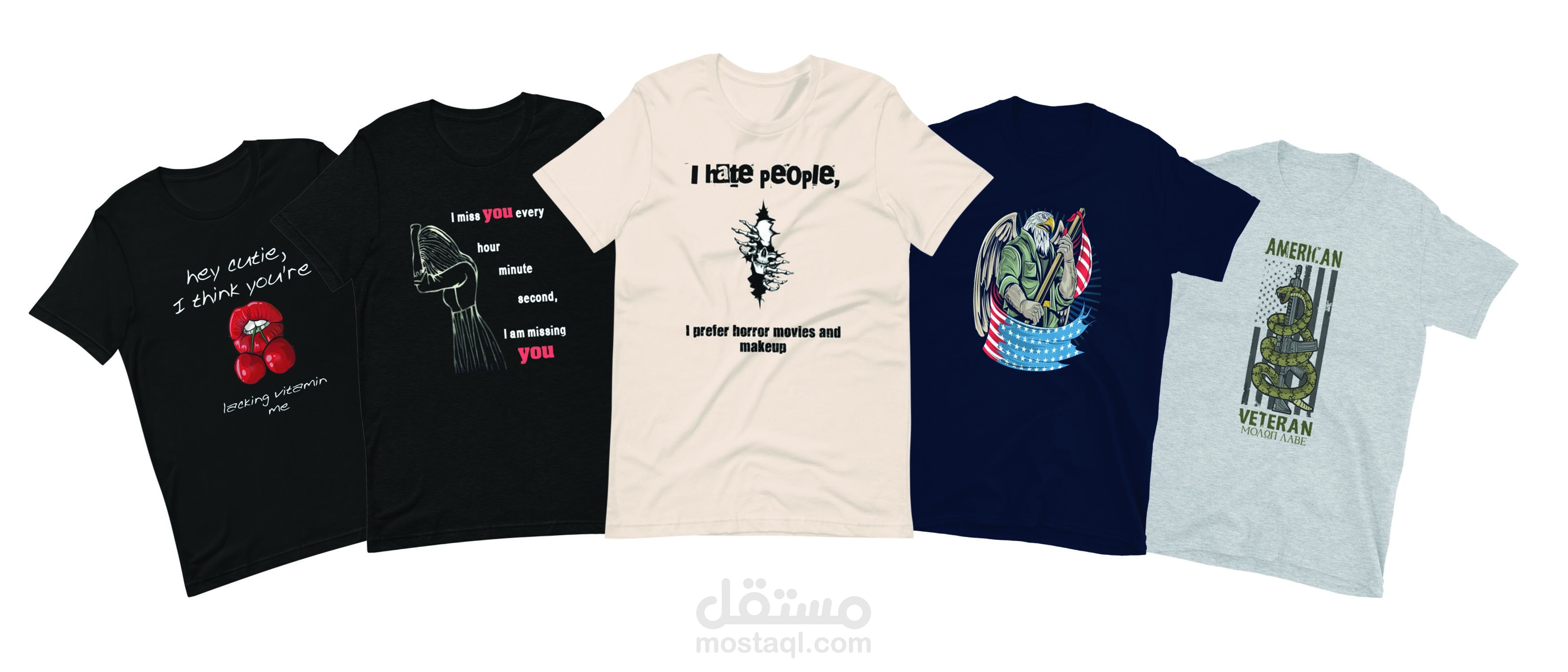تصميم تيشيرتات لــMerch by Amazon و Etsy وTeespring او لاي موقع اخر