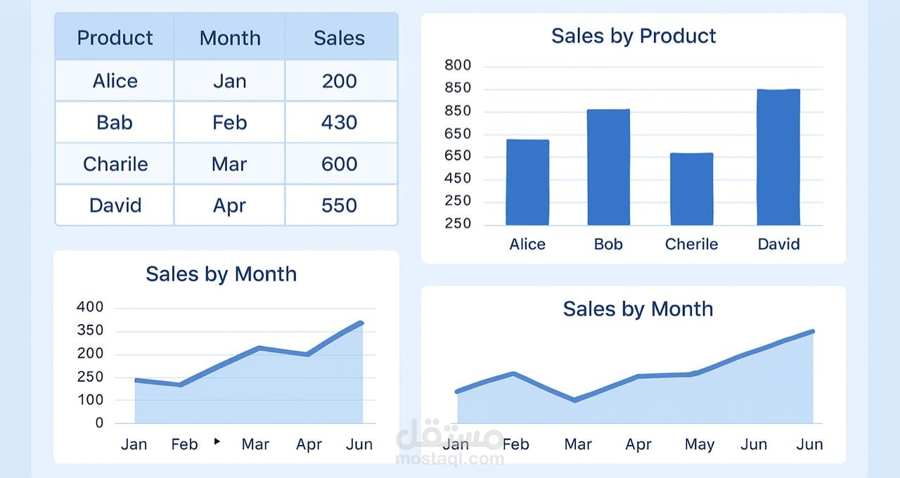 Excel Mockup – Sales Performance Dashboard