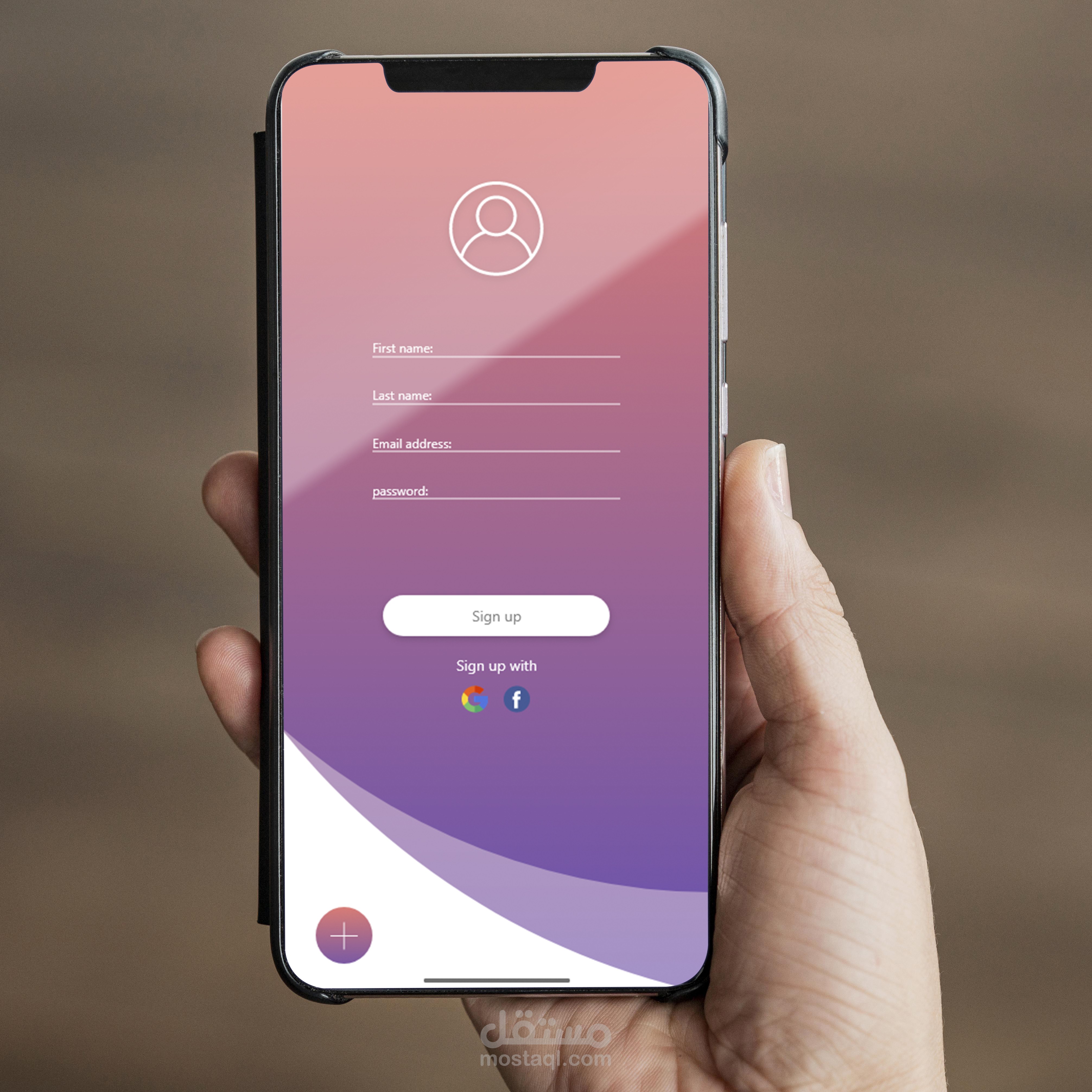 موك اب عمل تطبيق ui\ux