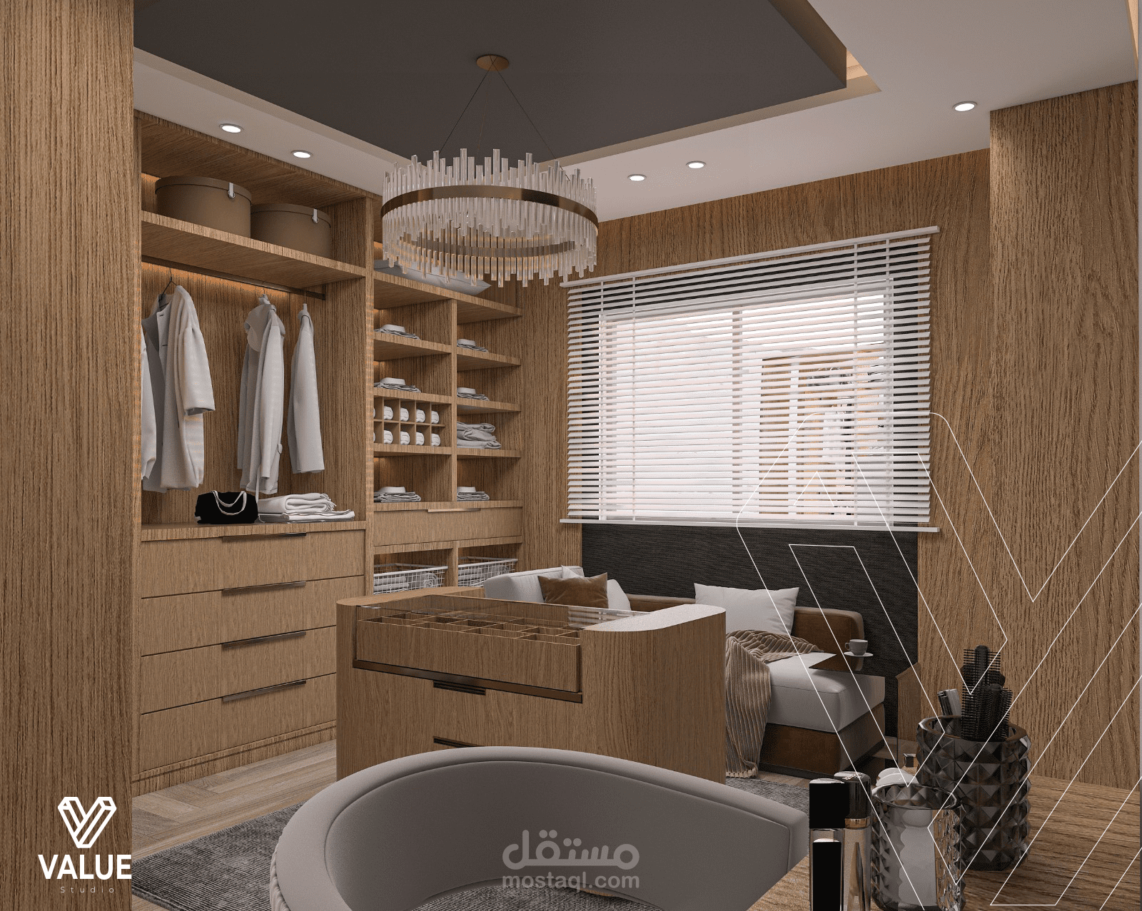 تصميم غرفة ملابس - السعودية