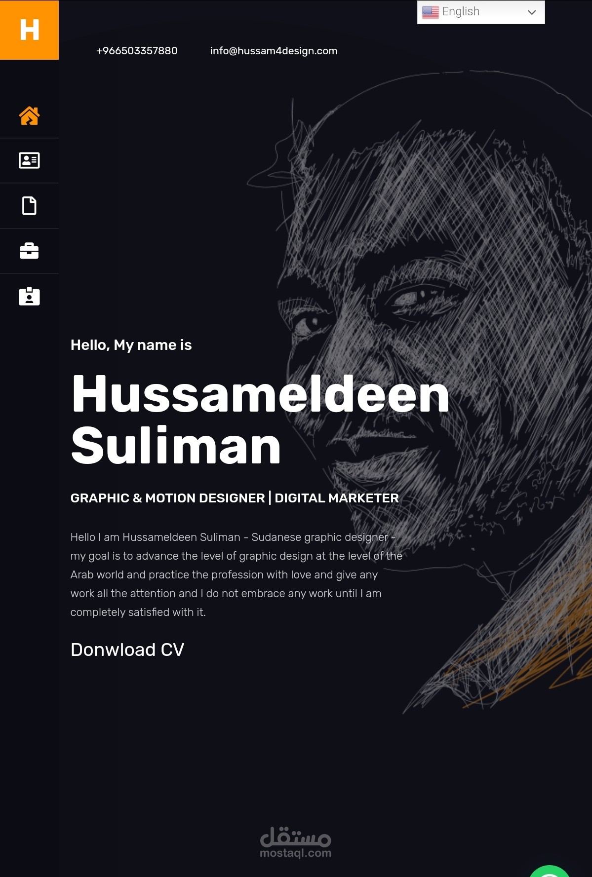 Website Landing page(CV Portofolio)