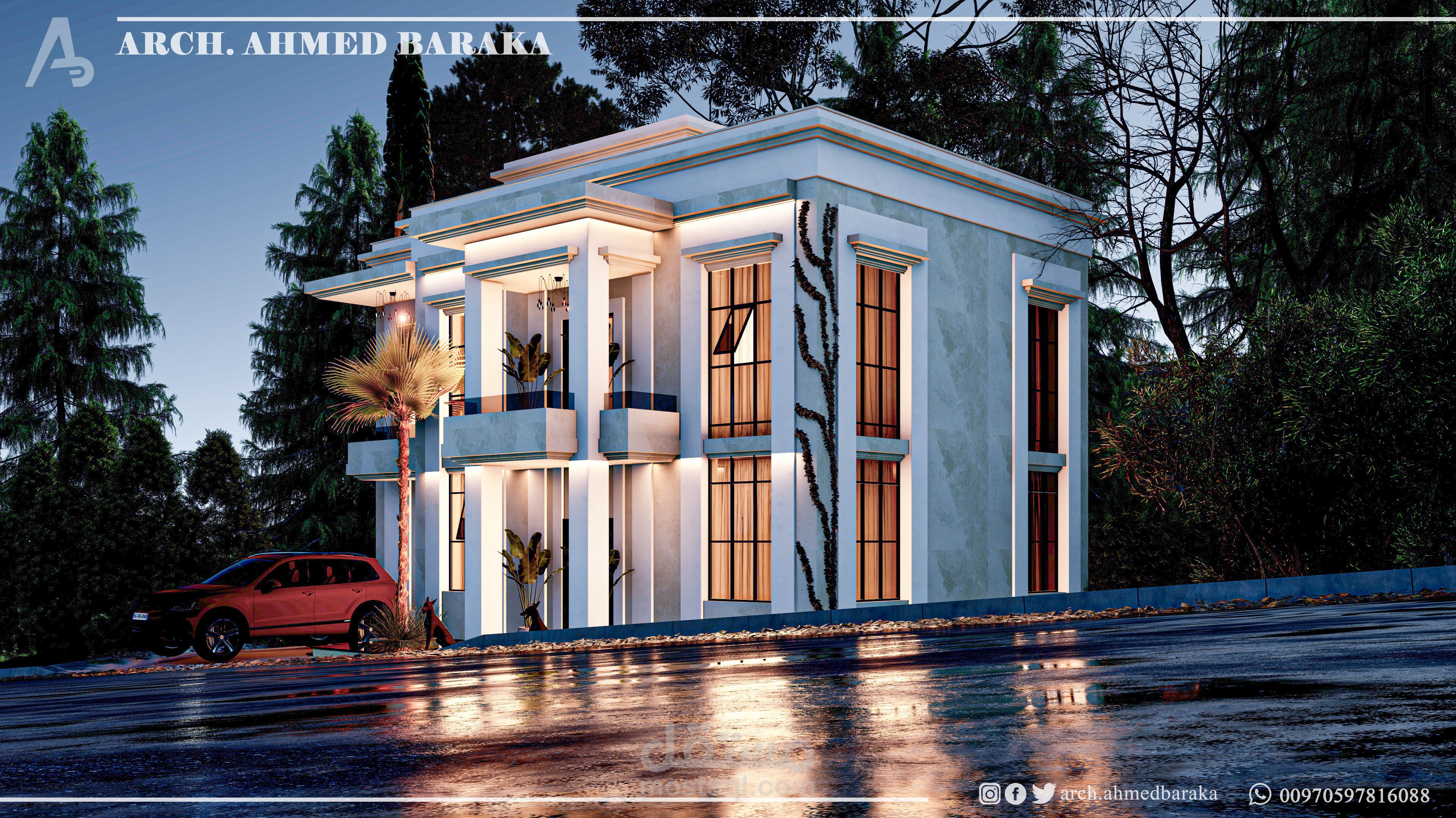 تصميم واجهة نيو كلاسيك