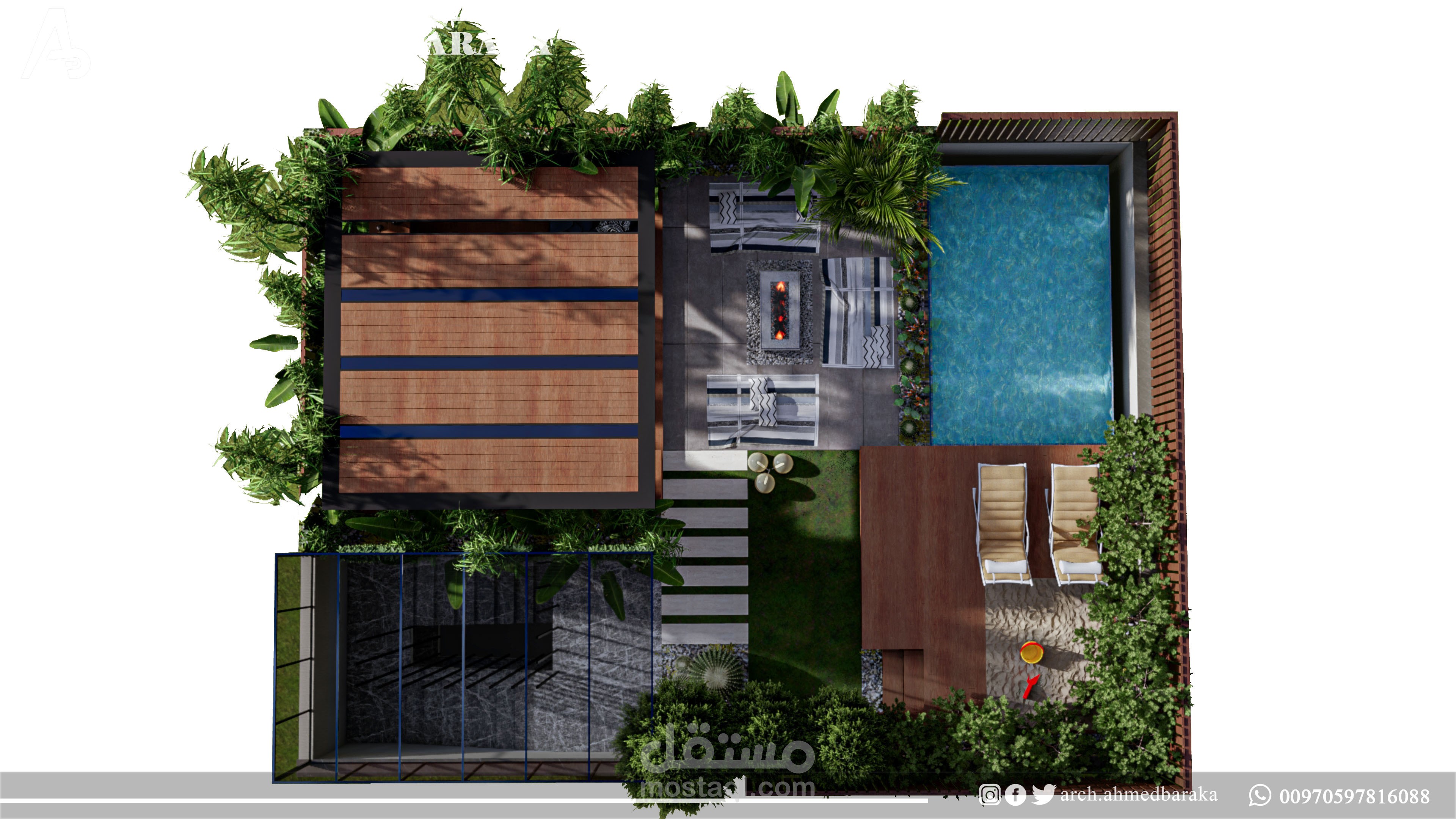 فيديو تصميم رووف سكني