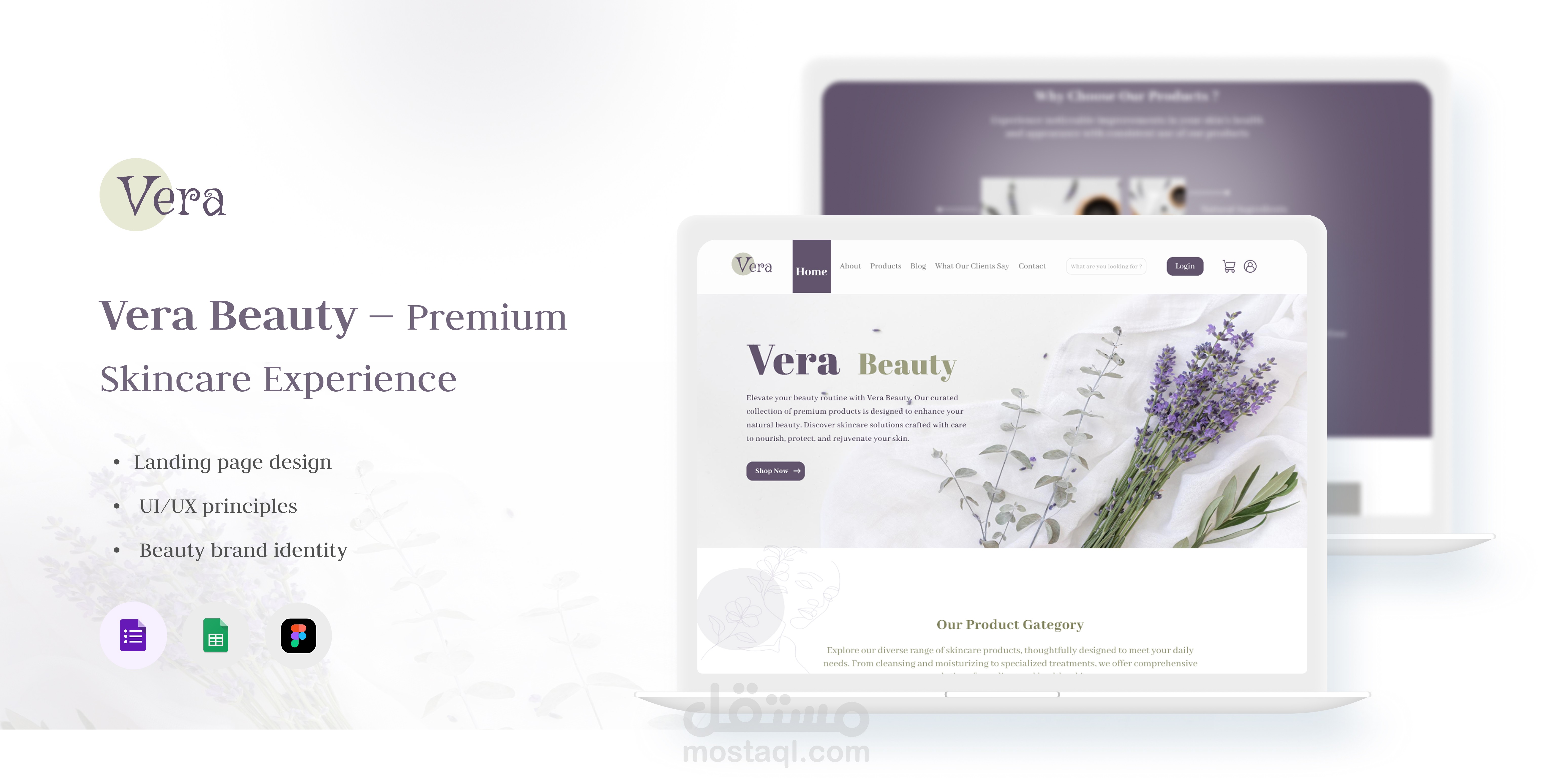 landing page designed for skincare & beauty brand