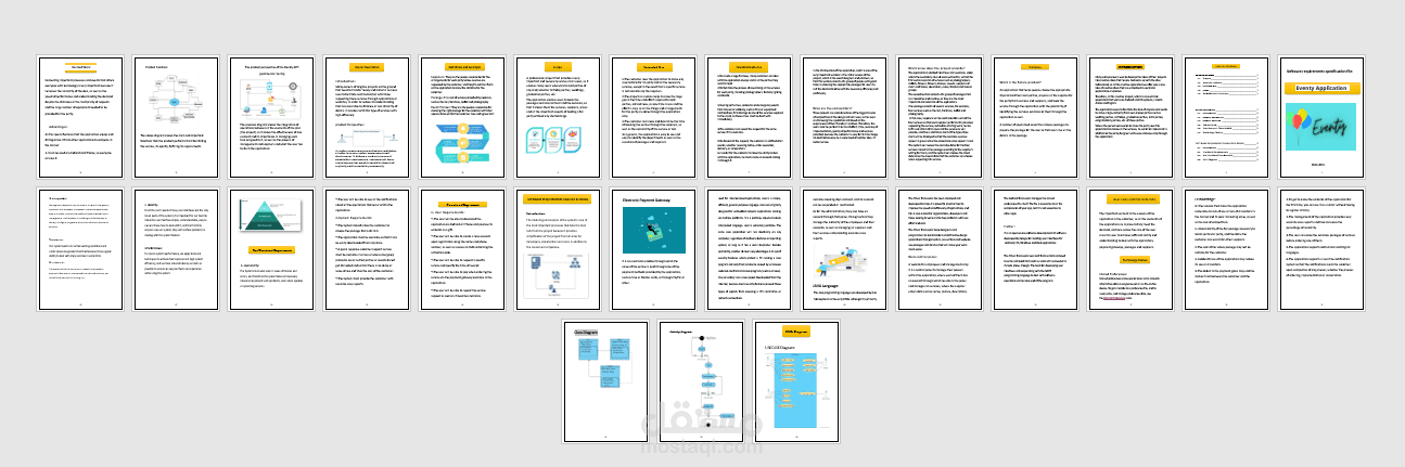 تصميم وكتابة SRS مستند مواصفات متطلبات اي مشروع