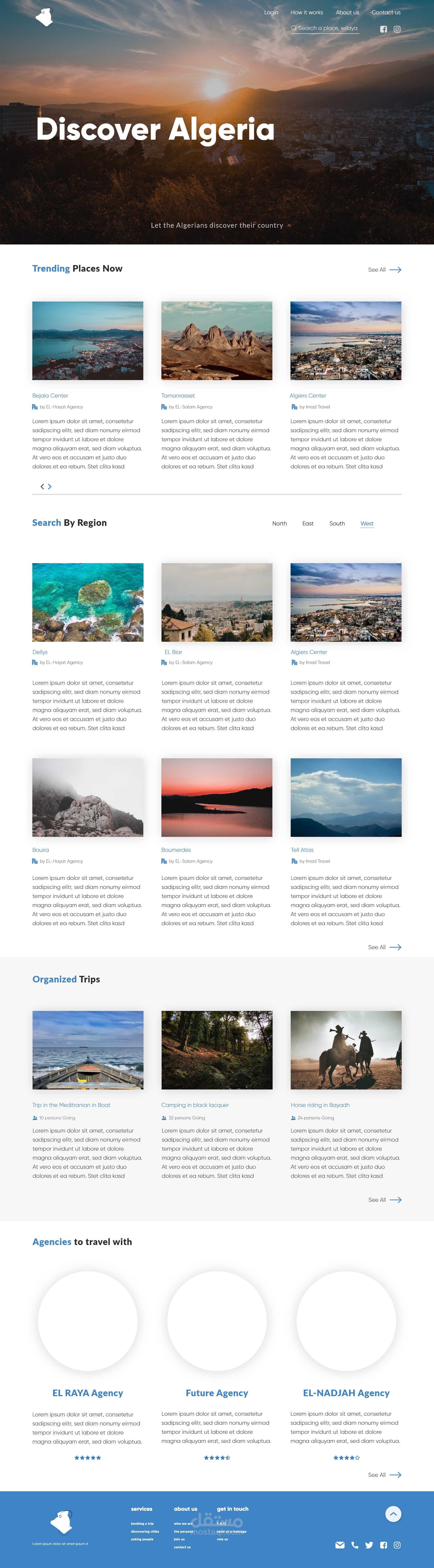 Discover Algeria website concept