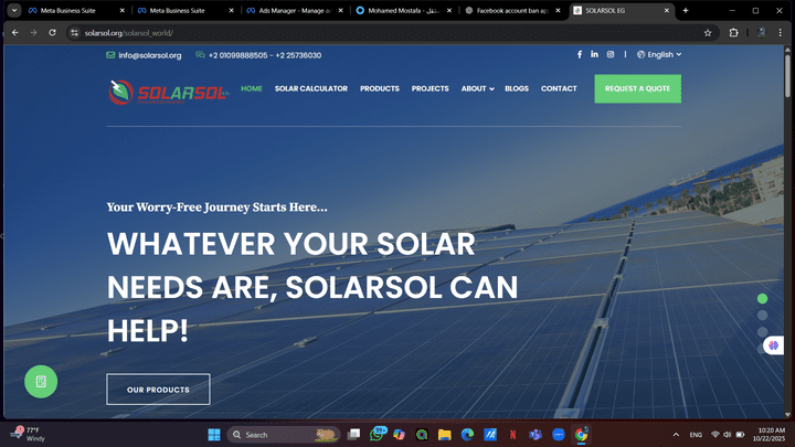 مدير تسويق رقمي في شركة Solarsol | خبير في الحملات الإعلانية وتوليد العملاء المحتملين