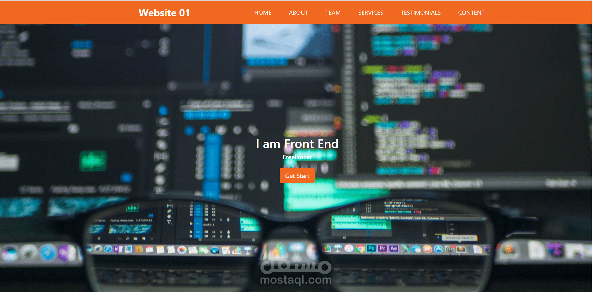 PSD to  website  using HTML CSS JS Bootstrap