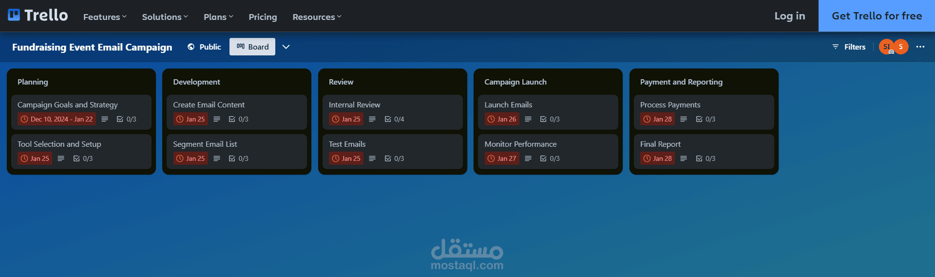 حملة تسويق عبر البريد الإلكتروني لحدث جمع التبرعات السنوي