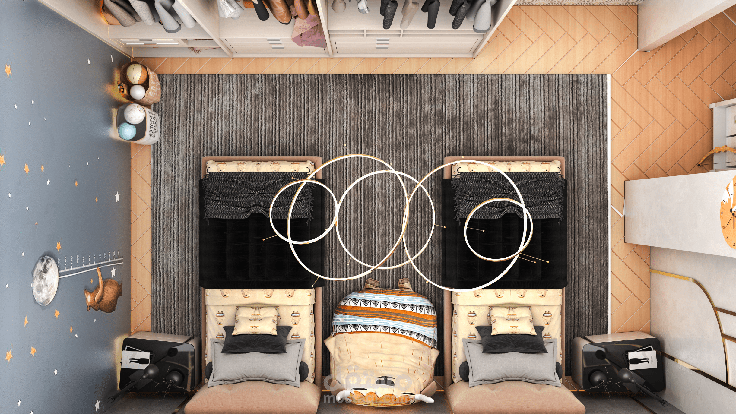 غرفة اطفال علي طراز ال art deco