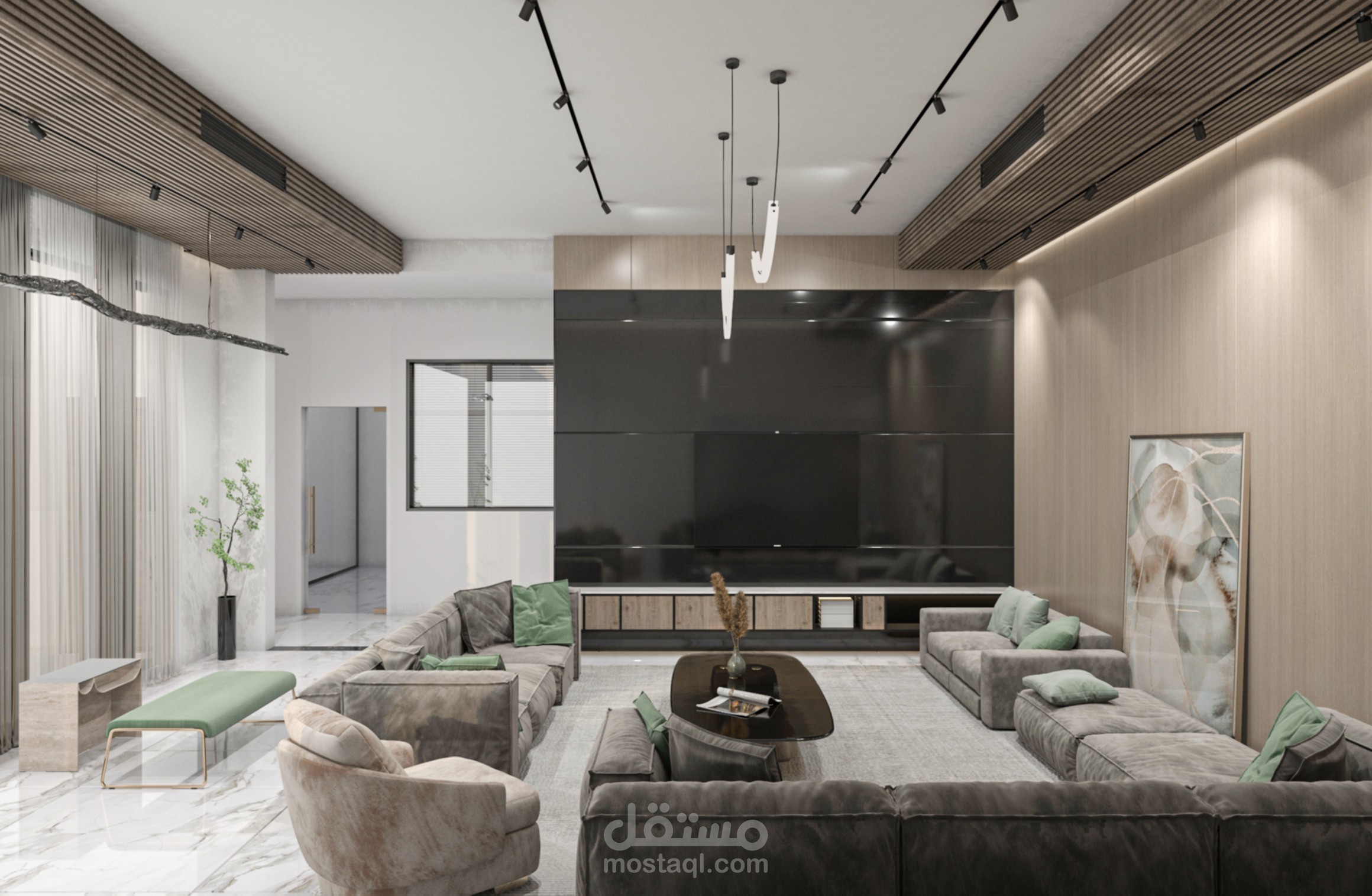 تصميم صالة معيشة بالامارات