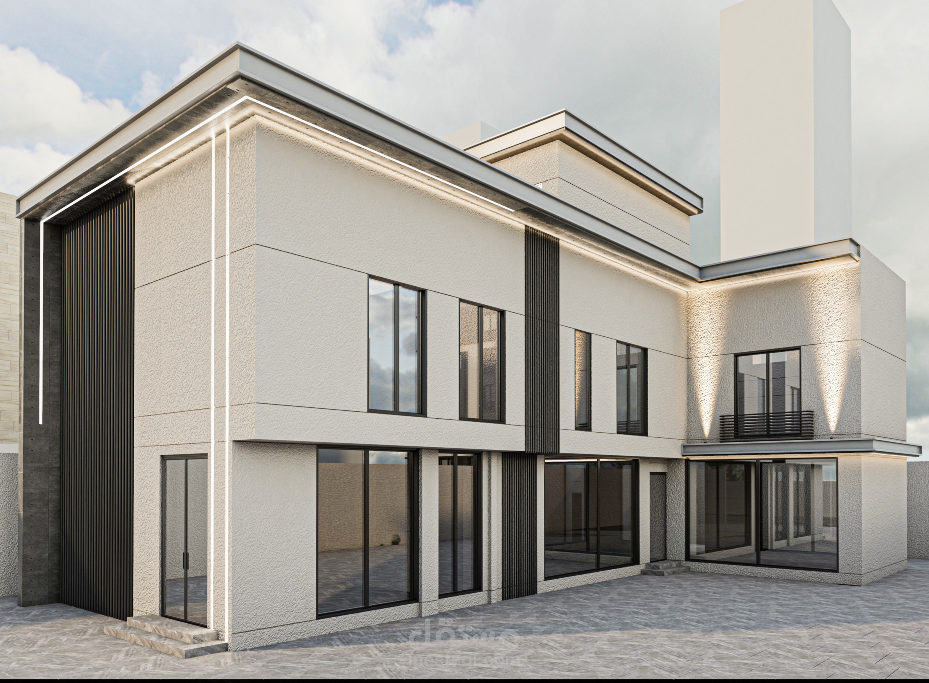 تصميم واجهة فيلا مودرن باليمن