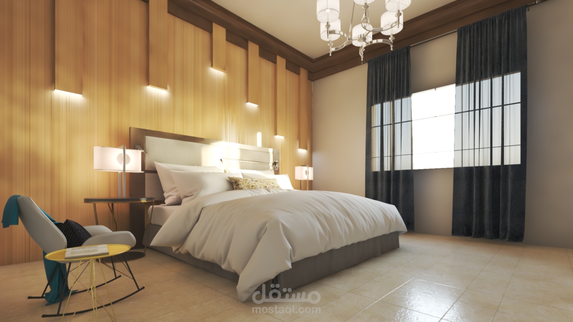 تصميم داخلي لغرفة نوم