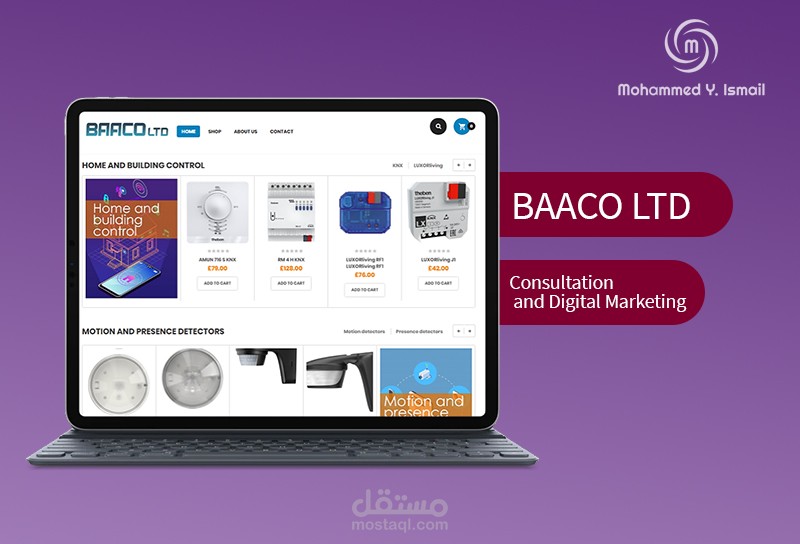 خطة العمل والموقع الإلكتروني BAACO - UK