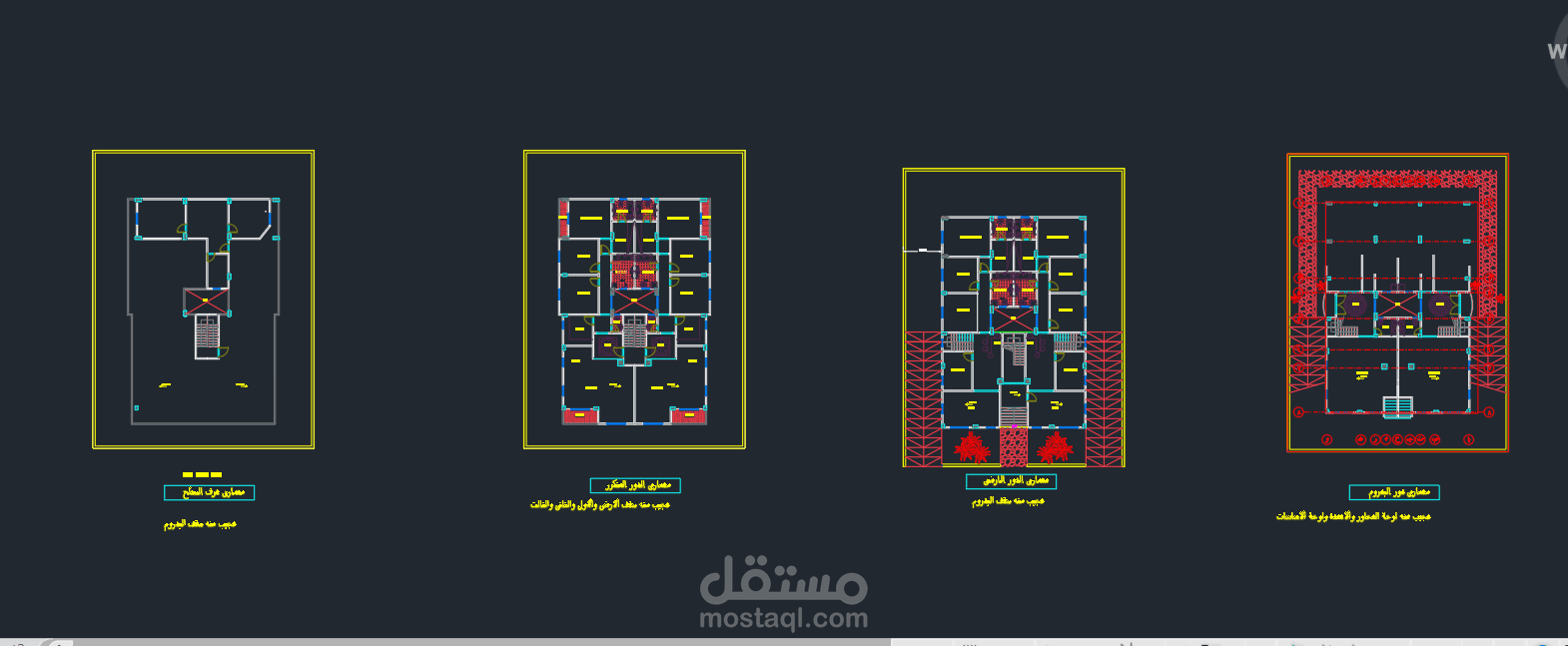 رسم معماري وتخطيط داخلي علي autocad