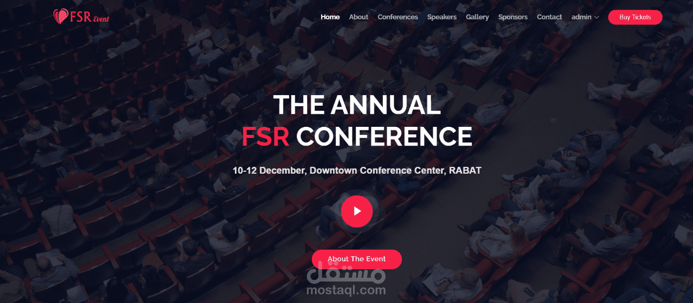 management platform Conferences laravel/vuejs