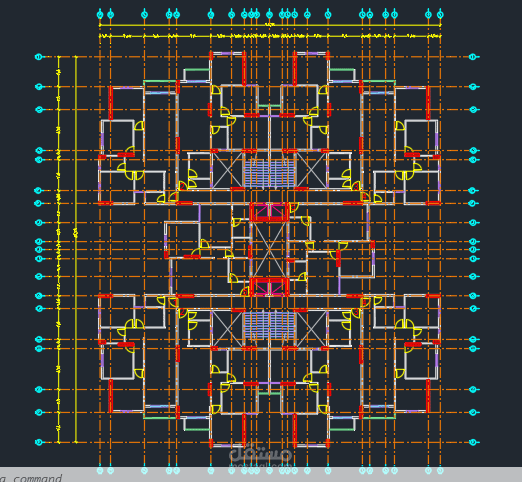 تصميم انشائي وعمل نمذجه لبرج سكنى