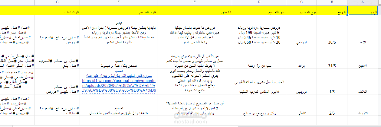 عينة من كتابة محتوى للسوشيال ميديا