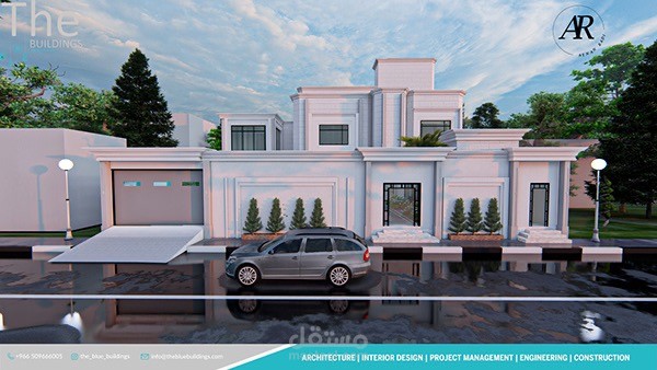 تصميم واجهة ولاند سكيب فيلا