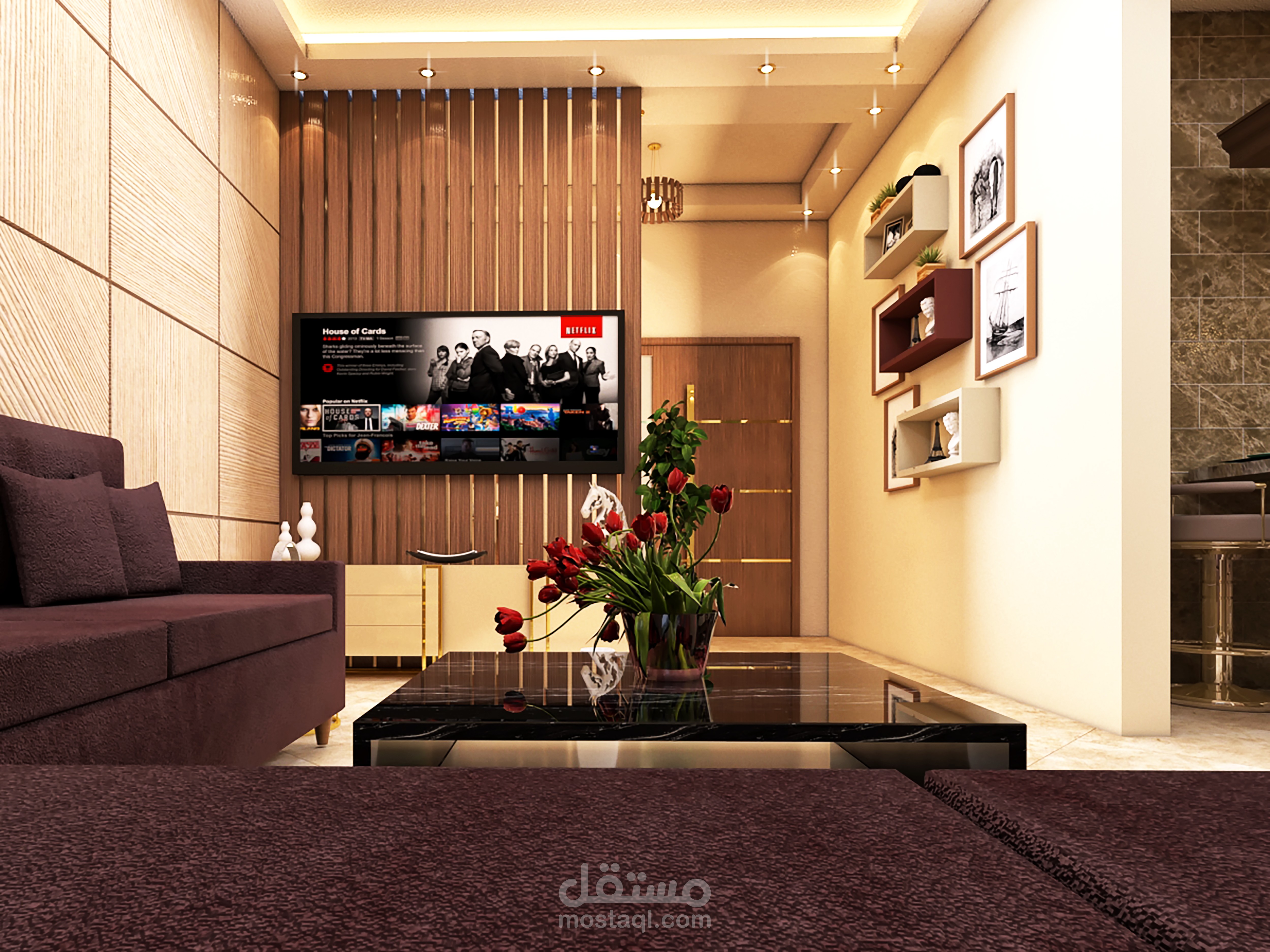 Living room & kitchen