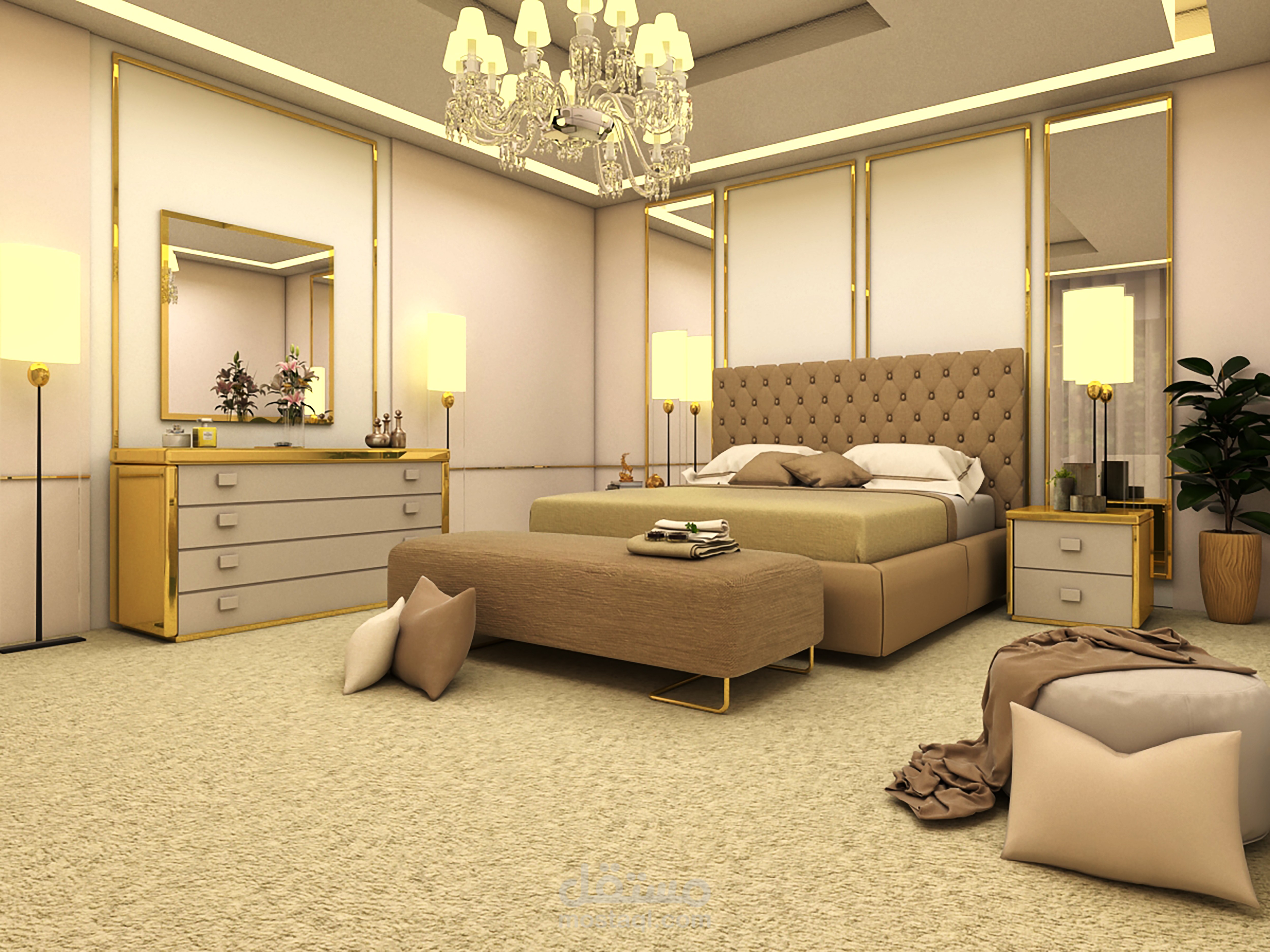 master bedroom , living room , bathroom , dressing room