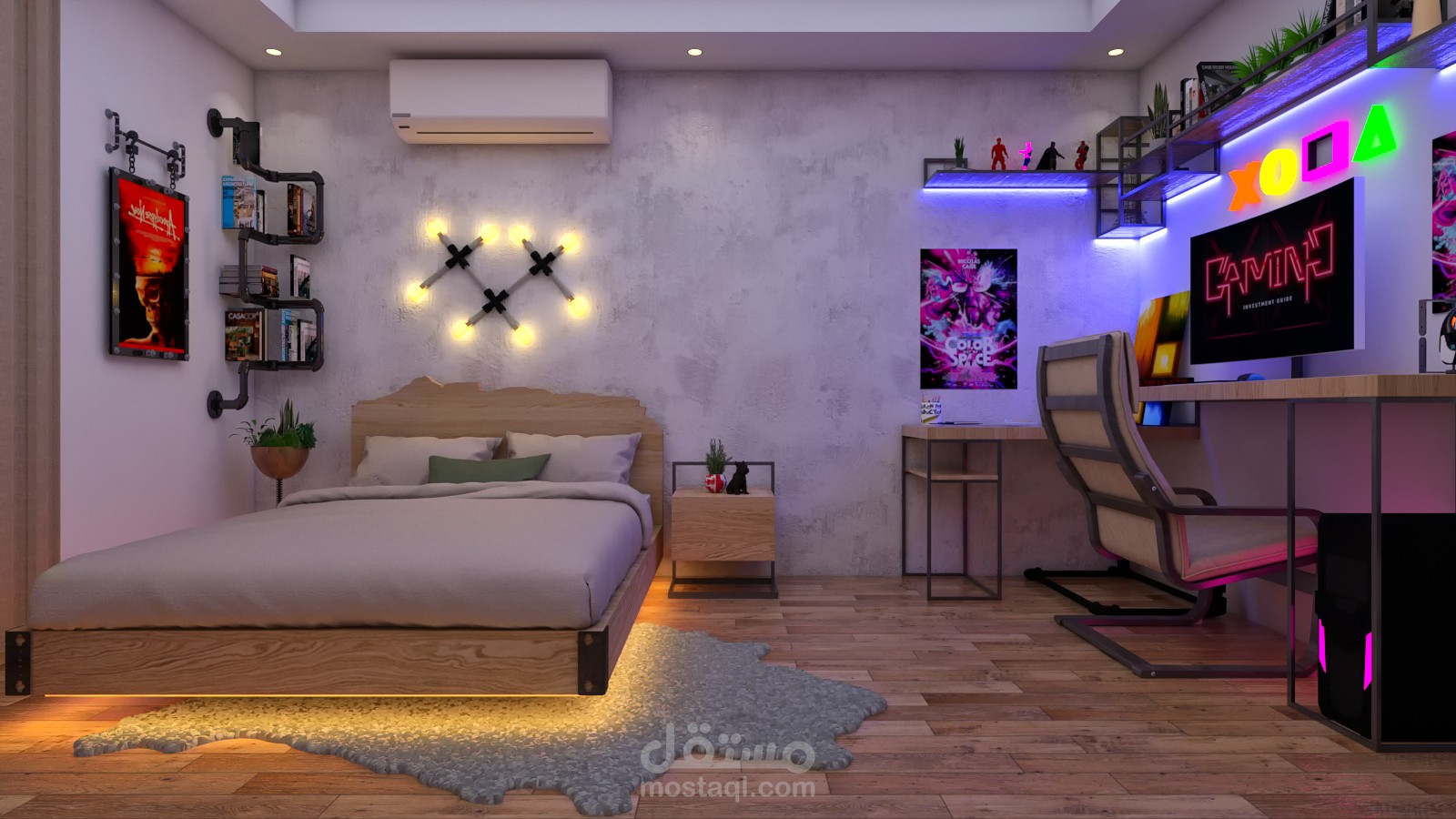 industrial bedroom