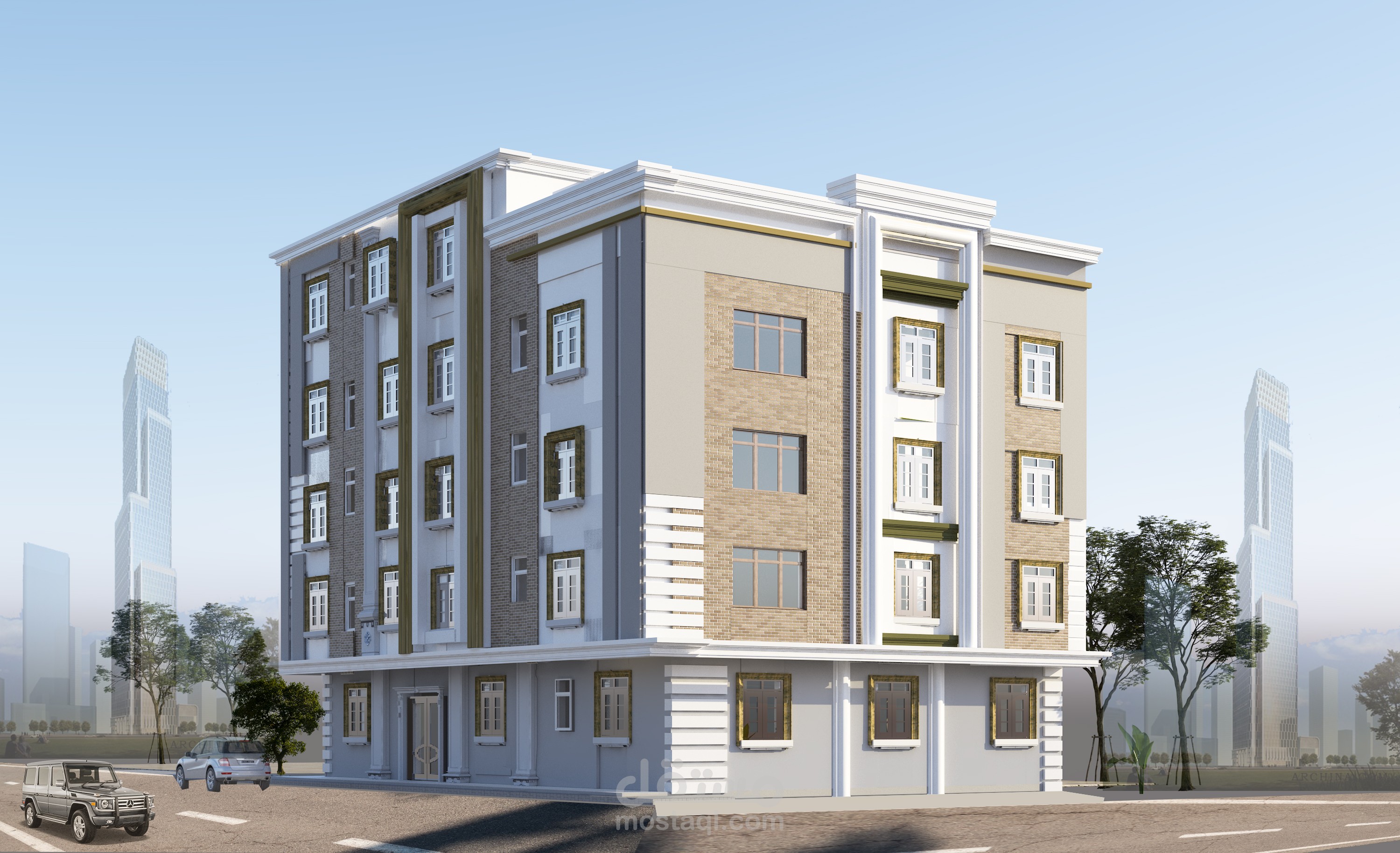 واجهتين لعماره سكنيه