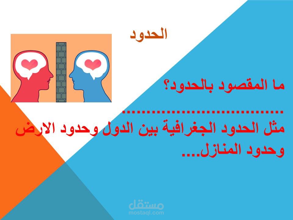 عرض تقديمي عن الحدود