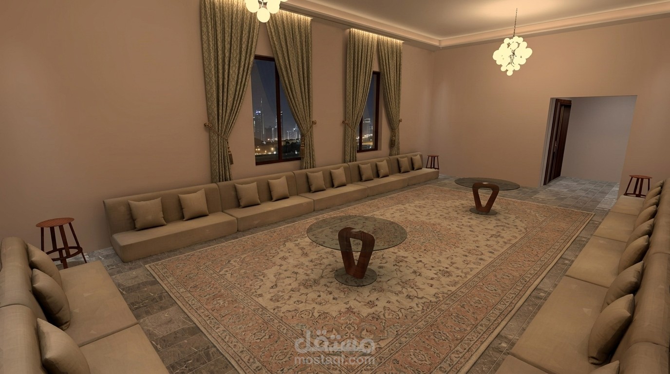 تصميم الاضاءة الداخلية لفيلا