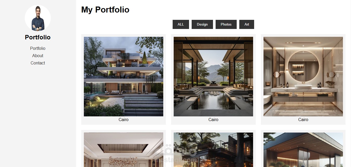 Home Page and CV Page Design