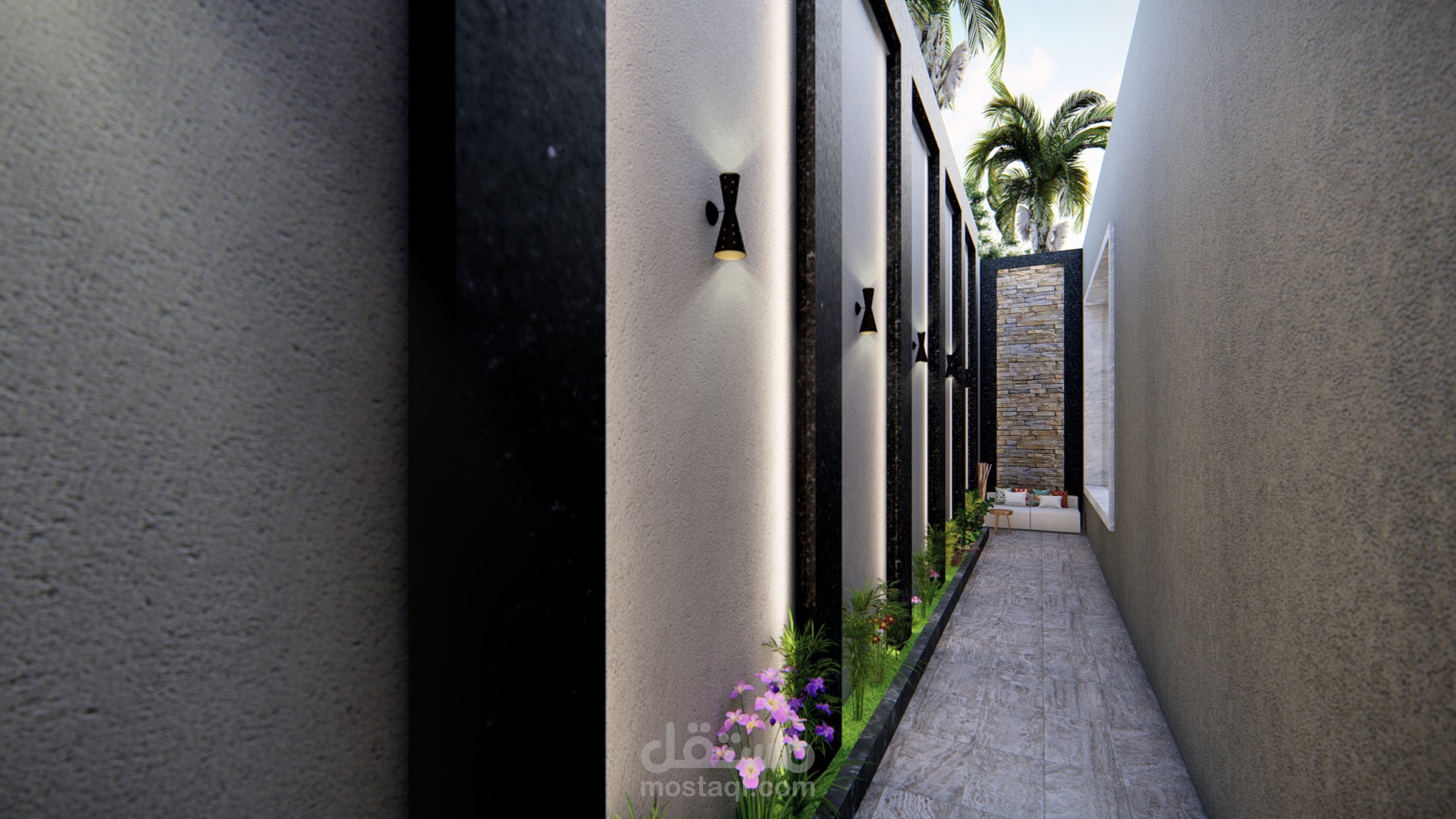 ممر خلفي لمنزل