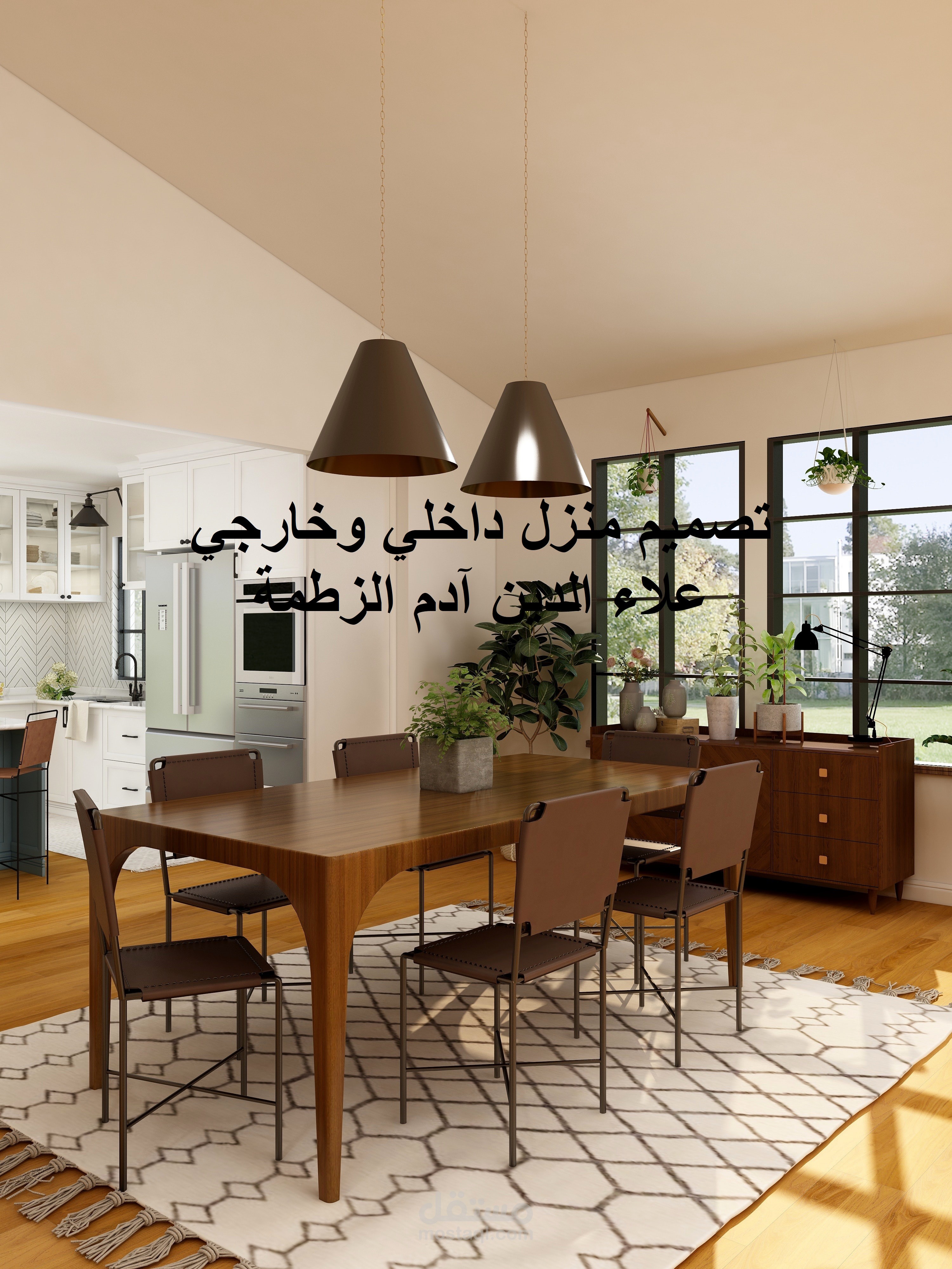 تصميم منزل داخلي وخارجي