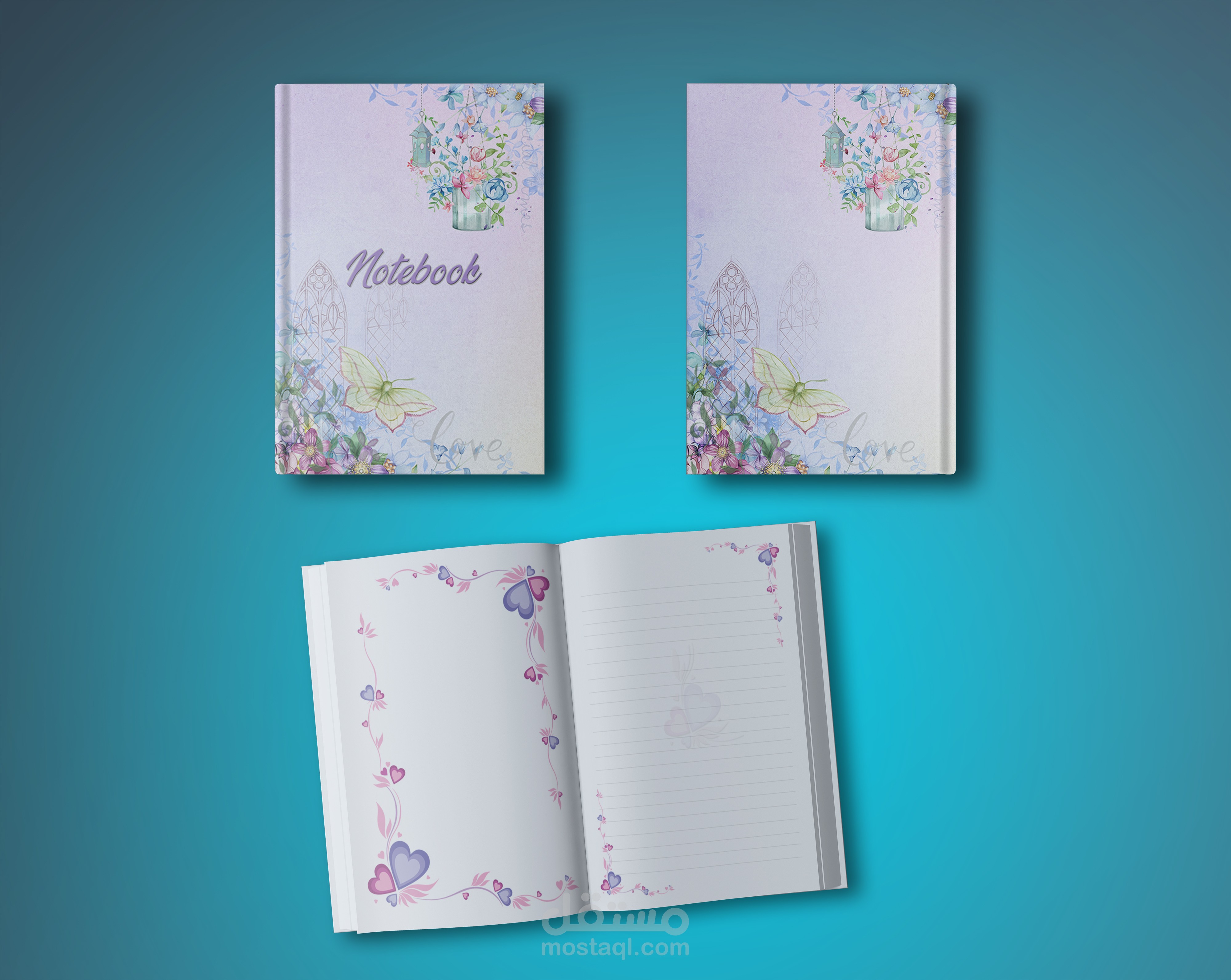 تصميم محتوى نوت بوك وغلاف نوت بوك كيندل امازون KDP