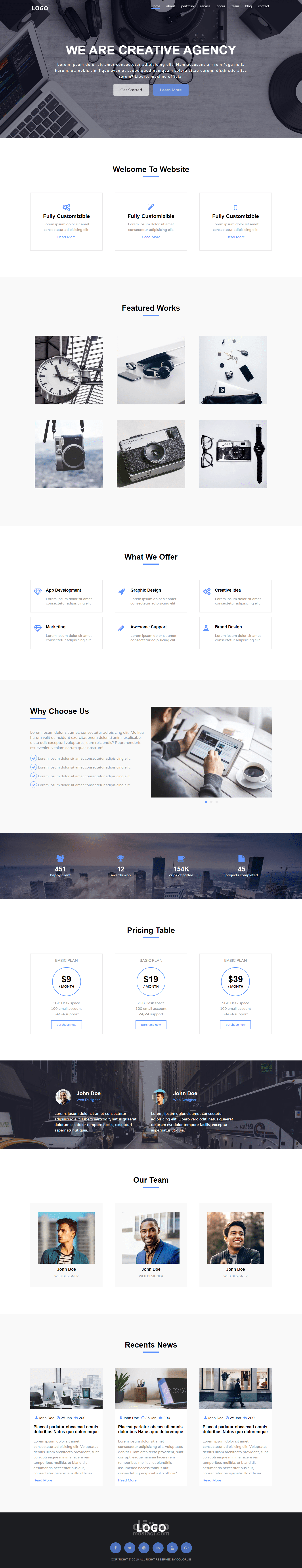 Template pure HTML & CSS