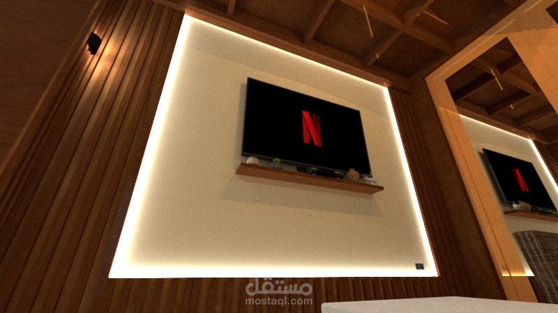 تصميم غرفه استراحة لشاب بالقاهره