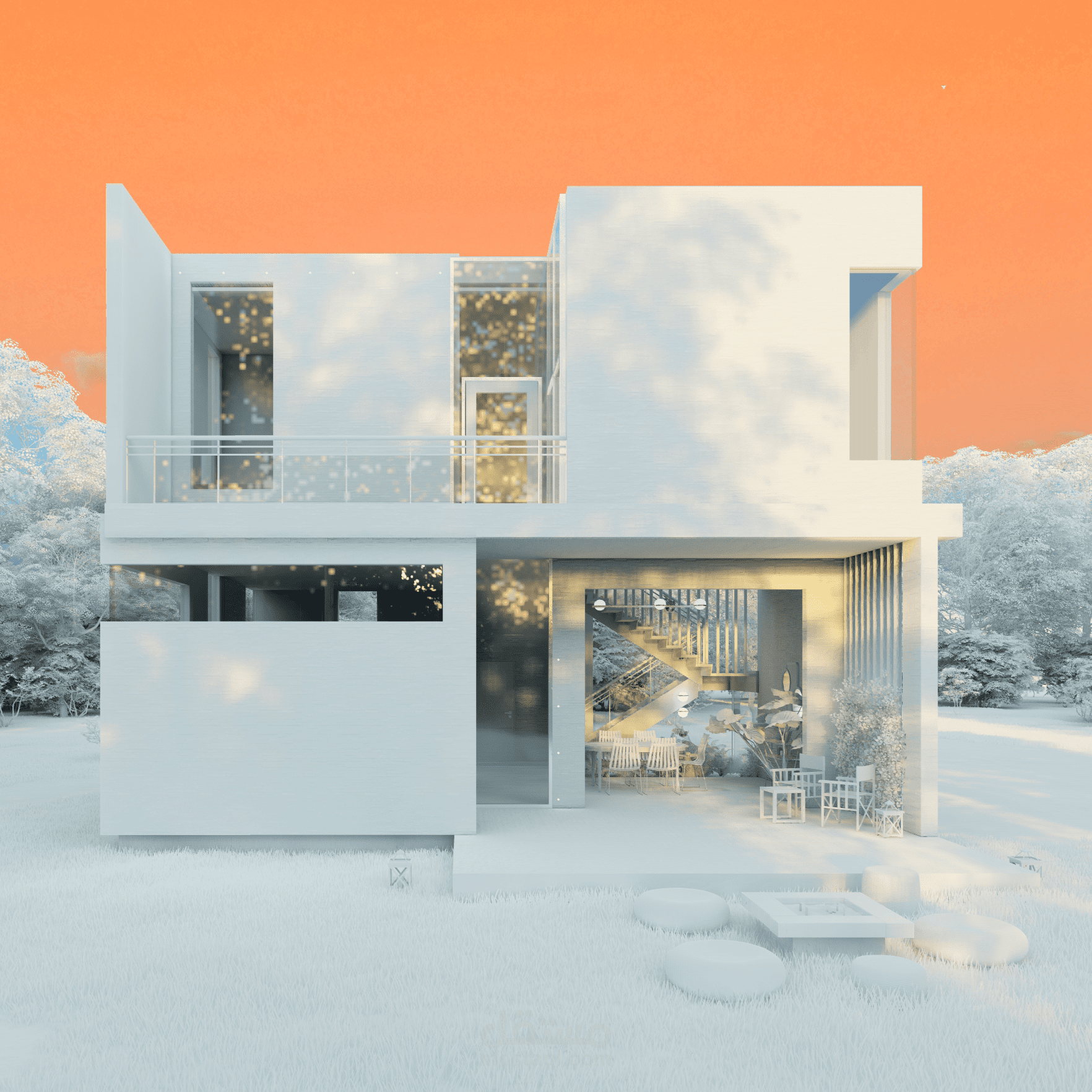 تصميم فيلا بمساحة طابقية 60 متر مربع