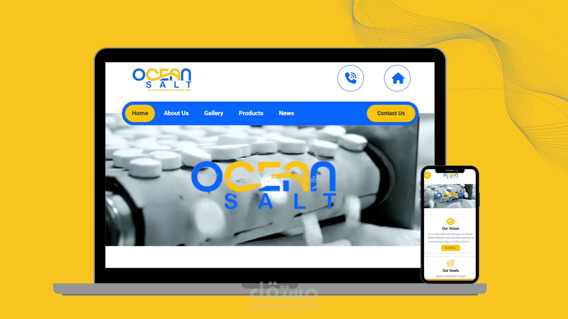 تصميم وتطوير موقع تعريفي لشركة Ocean Salt لتصدير الملح