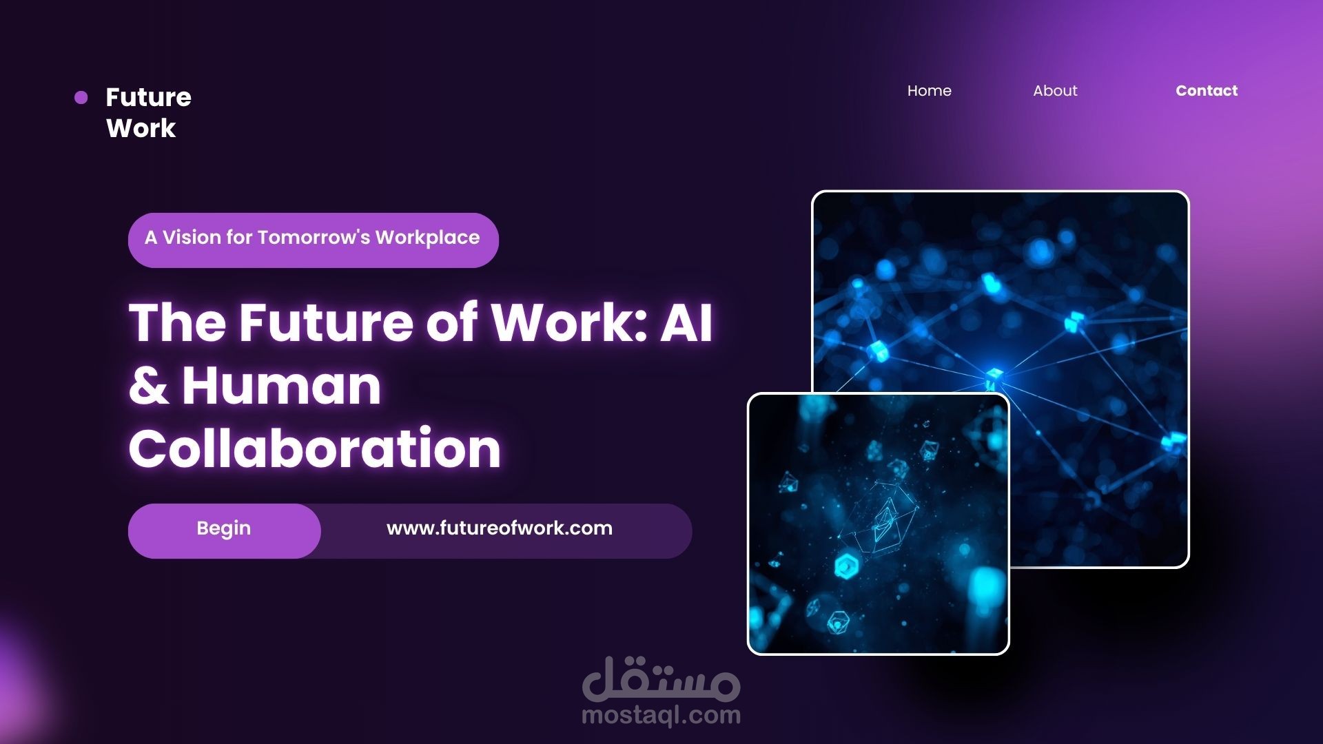 (Digital Transformation: Strategies for AI & Workforce Integration) تصميم عرض تقديمي (Presentation)