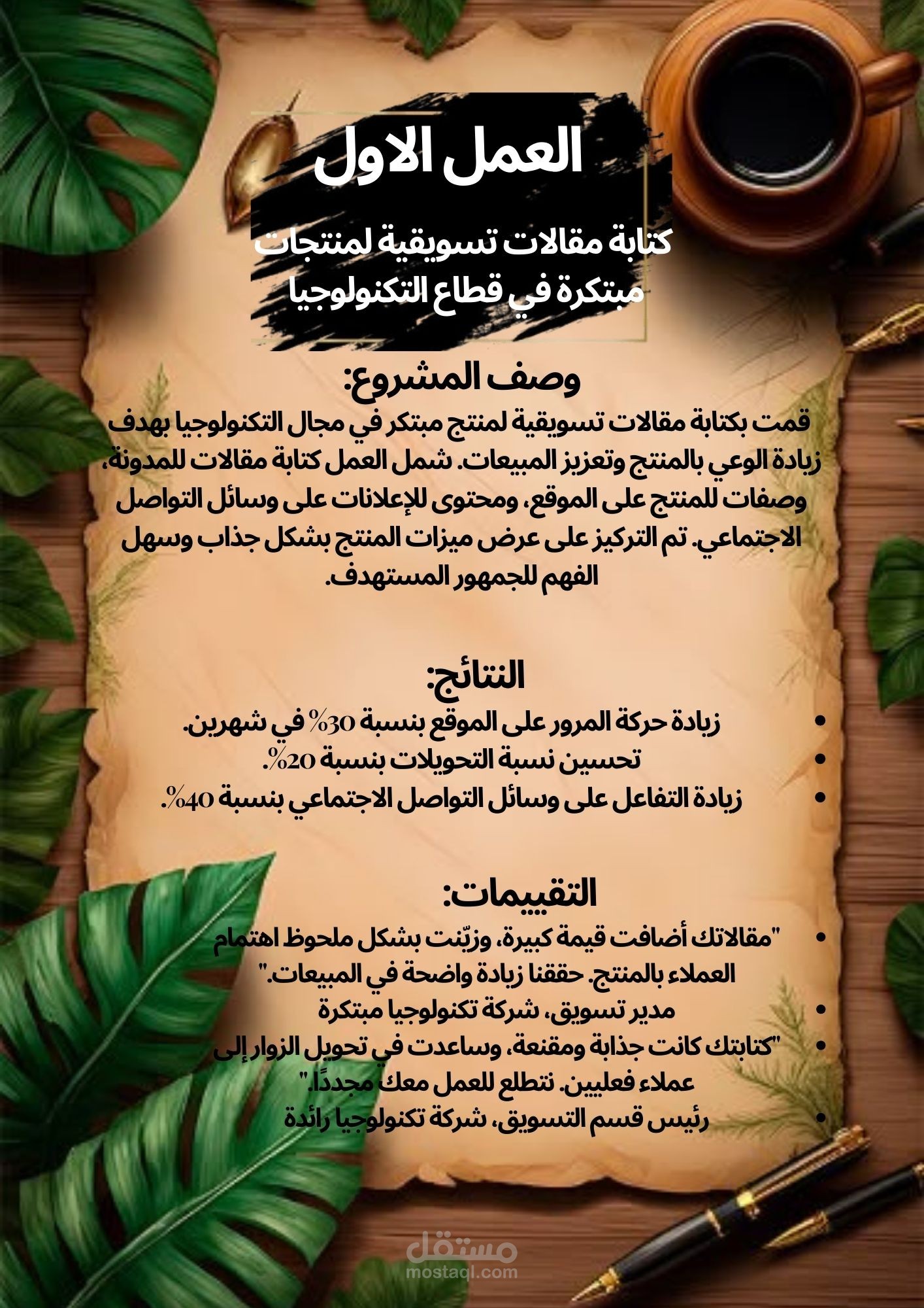 كتابة مقالات تسويقية لمنتجات مبتكرة في قطاع التكنولوجيا