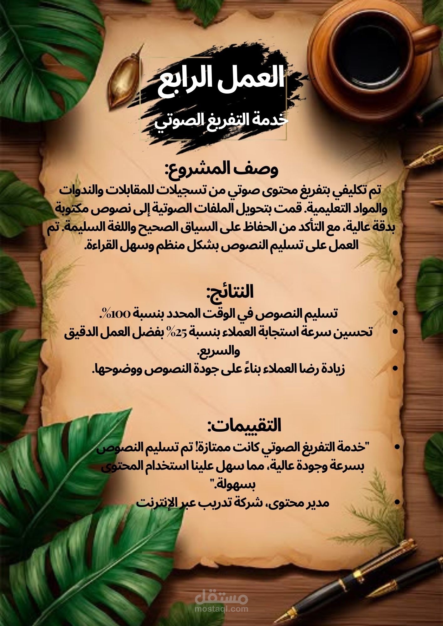 خدمة التفريغ الصوتي
