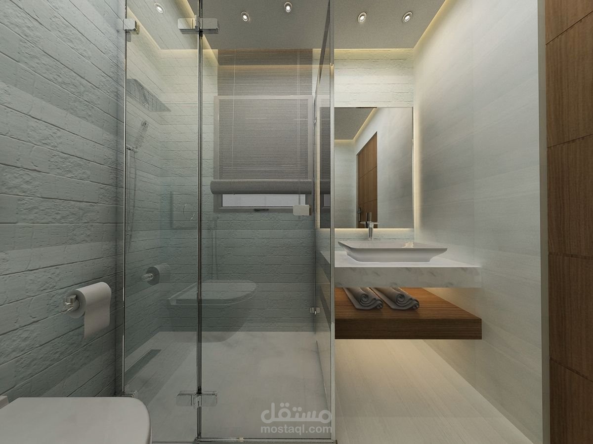 تصميم حمامات لفيلا في القاهرة الجديدة